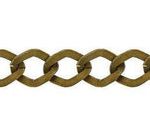 Cadena Aluminio Oro Viejo Rombo Torcido 14x18 mm