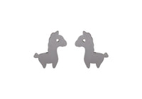 Aretes Acero Inoxidable Plateado llama