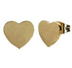 Arete Acero Inoxidable Dorado Corazon Mini