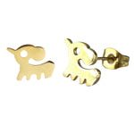 Arete Acero Inoxidable Dorado Elefante