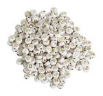 Cuenta Acrílico Luneta Blanco Letra Dorado LETRAS MIX 7mm