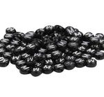 Cuenta Luneta M Círculo Negro Letra Blanco LETRA M 7 mm