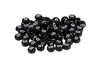 Cuenta Acrílico Luneta Negro Letra Blanco LETRA G 7 mm