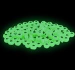 Cuenta Acrílico Luneta Glow in the Dark Corazón Negro