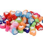 Cuenta Acrílico Luneta Corazón de Colores 7mm