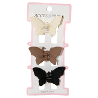 Set Pinzas 3 piezas Mariposas 2 Colores Mix