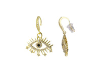 Aretes de Chapa de Oro Eye Lashes