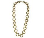 Collar Aluminio Circulo Doble Oro Viejo 27 x 27 mm