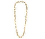 Collar Aluminio Ovalo Entrelazado Liso 17 x 20 mm