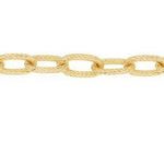 Cadena Fierro Ovalo Dorada 7x12 mm