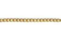 Cadena Fierro Veneciana Cuadro Dorado 4 mm