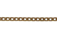 Cadena Aluminio Oro Viejo Ovalo Plano 4x6 mm