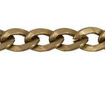 Cadena Aluminio Oro Viejo Rombo Torcido 9x10 mm