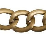 Cadena Aluminio Oro Viejo Ovalo Torcido 25x30 mm