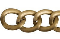 Cadena Aluminio Oro Viejo Ovalo Torcido 25x30 mm