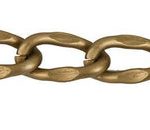 Cadena Aluminio Oro Viejo Rombo Torcido 14x25 mm