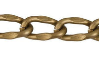 Cadena Aluminio Oro Viejo Rombo Torcido 14x25 mm