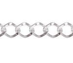 Cadena Fierro Rombo Torcido Plateada 12x15 mm