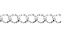 Cadena Fierro Rombo Torcido Plateada 12x15 mm