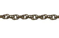 Cadena Fierro Ovalo Entrelazado Oro Viejo 1x2 mm