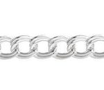 Cadena Fierro Doble Entrelazada Plateada 9x10 mm