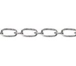 Cadena Fierro Ovalo con Circulos Plata Vieja 5x9 mm / 5 mm