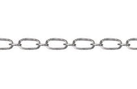 Cadena Fierro Ovalo con Circulos Plata Vieja 5x9 mm / 5 mm