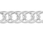 Cadena Fierro Rombos Entrelazados Plateada 12x15 mm