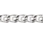 Cadena Fierro Eslabon Doble Plateada 4x5 mm