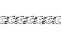 Cadena Fierro Eslabon Doble Plateada 4x5 mm