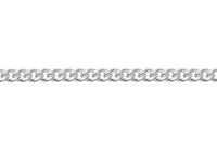 Cadena Fierro Eslabon Bano Plateado Corrido 4x4 mm