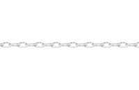 Cadena Fierro Eslabon Bano Plateado Entrelazado Redondo 2x4 mm