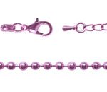 Collar Cadena Delgada Cuentas Rosa 453 mm