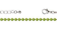 Collar Cadena Delgada Cuentas Verde 453 mm