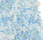 Abalorio Chaquira Calibrada 11.0 color Celeste / Menta / Blanco