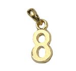 Dije Chapa de Oro Numero 8