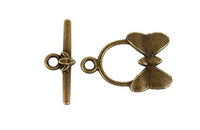 Broche Marinero de Pewter Mariposa 15 x 23 mm Oro Viejo