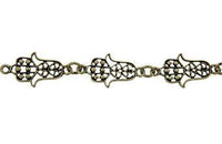 Cadena Pewter Mano Oro Viejo 13 mm