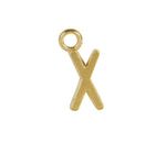 Dije Chapa de Oro Letra X 12 mm