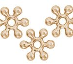 Separador Chapa de Oro 14K Estrella 6 Puntas 7 mm