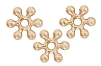 Separador Chapa de Oro 14K Estrella 6 Puntas 7 mm