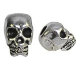 Separador Pewter Plateado Calavera 12x11 mm