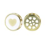 Frau Elegance Chapa de Oro Dije Moneda Corazon