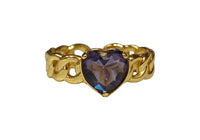 Anillo Ajustable Frau Elegance corazón morado