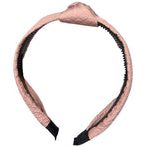 Diadema con Nudo para el Cabello Tela Textura Color Rosa