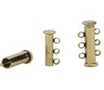 Broche Metal Iman Cilindro 3 Terminales 10x19 mm Oro Viejo