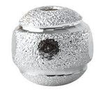 Separador Metal Circulos Polvo de Estrella Grabado Plateado 8 mm