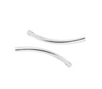 Separador Tubo Curvo Liso 25x2 mm Plateado