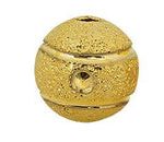 Separador Metal Polvo de Estrella Grabado Circulos 6 mm Bano Dorado