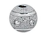 Separador Metal Polvo de Estrella Grabado Circulos 6 mm Bano Plateado